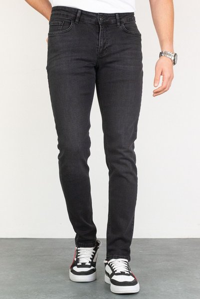 HLT JEANS بنطال جينز جيفري جريند ذو قصة ضيقة أنثراسايت