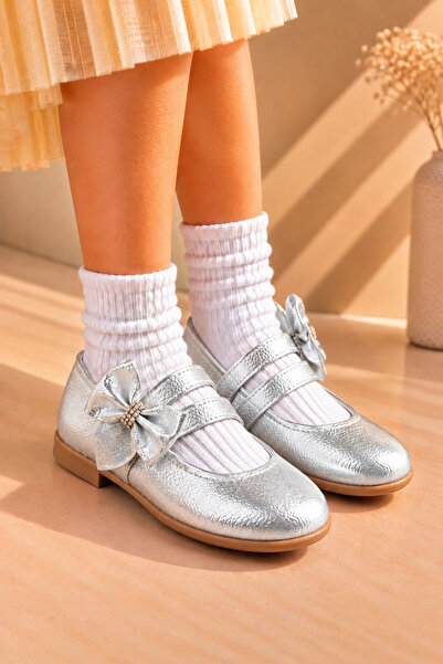 moon glow Girls' Ballet Shoes with Bows, Children's Ballet Shoes with Stones,...