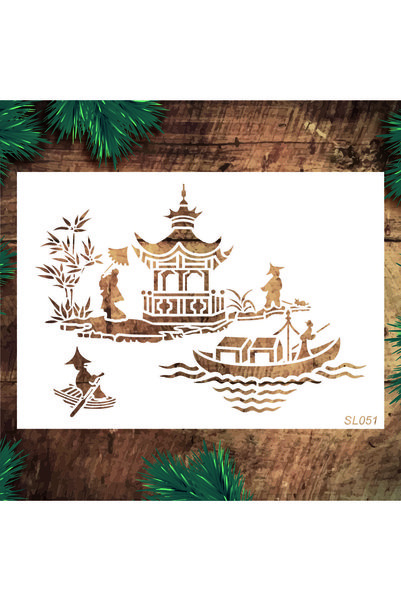 Stencil tasarım Stencil Tasarım Sl051 Çin Deseni- Dekoratif Duvar, Fayans Ve ...