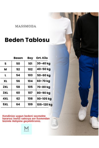 MASSMODA Sweatpants Thick Winter 3 Thread Compact Raised Combed Cotton Pajamas Men's / Women's Unisex