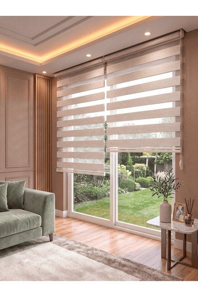 Perde Konağı Bambu Bej Zebra Perde | Soft ve Huzurlu Mekânlar | Özel Ölçü