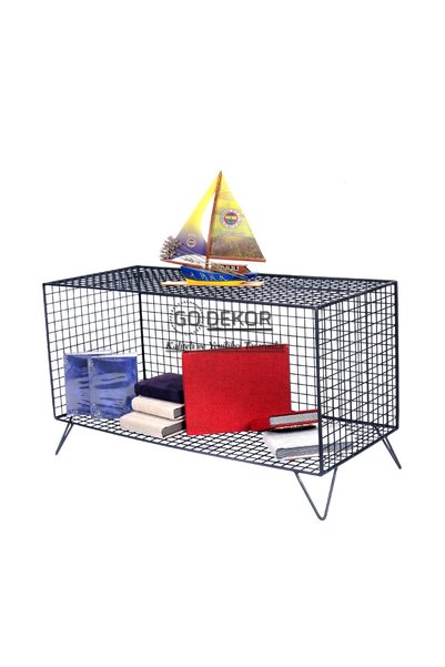 GO DEKOR Iskandinav Grid Tv Metal Tel Sehpa/80×35