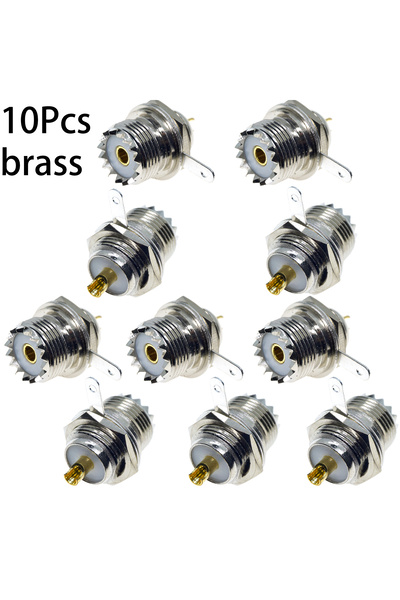 Choice UHF-KY 10Pcs UHF SO239 Bulkhead Female Panel Chassis Mount Flange Sold...