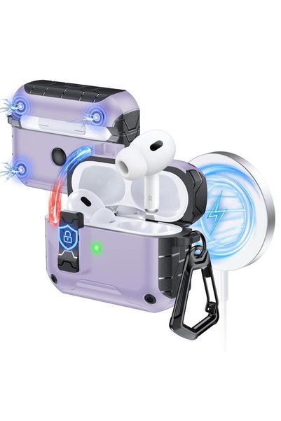 Choice7 F Magnetic Auto Lock Case for AirPods Pro 3 Phone Stand Case Cover wi...