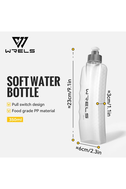 Choice3 White 350ml WRELS Widesea Camping 600ml Soft Water Bottle TPU BPA-Fre...