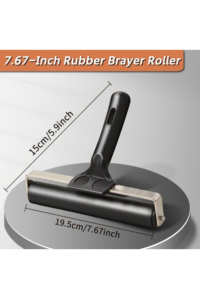 Choice 7.6inch 1pc 2.2"/ 3.9"/ 5.9"/7.6" Rubber Brayer Roller for Printmaking...