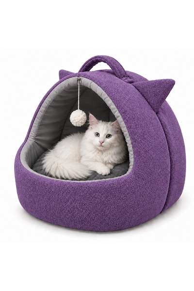 Nerotex Kedi Köpek Yatağı Yuvası Yıkanabilir Kulaklı Neroplrklk2024101