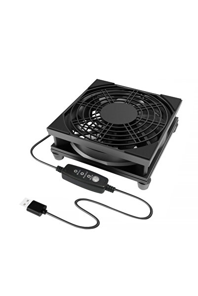 Choice NO RGB black Black USB 3-Speed Quiet Cooling Fan for Router Modem TV B...