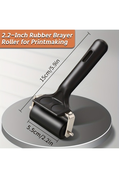 Choice 2.2inch 1pc 2.2"/ 3.9"/ 5.9"/7.6" Rubber Brayer Roller for Printmaking...