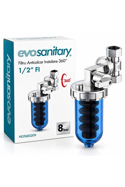 EVOSANITARY Filtru Anticalcar Instalare 360°