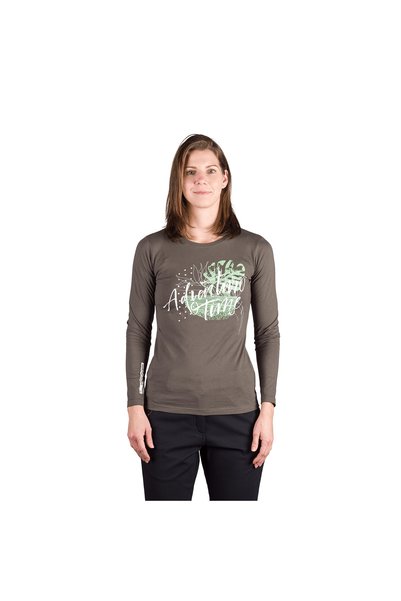 NORTHFINDER DIYA – tricou din bumbac organic de drumeție pentru femei, darkgreen
