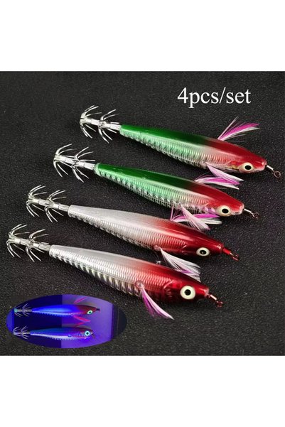Choice 4pcs-10cm-Bait Ackibbik 4pcs/set 10cm/9g Shrimp Fishing Lures Luminous...