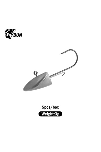 Choice 3g 5pcs LEYDUN BR Soft Bait Fishing Lures 83mm 2.7g Jig Head Hook 3g 5...
