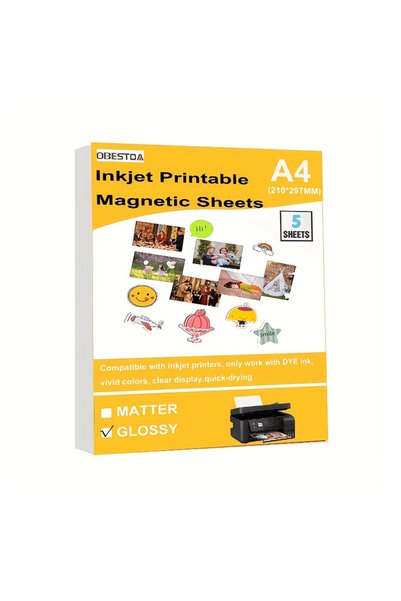 Choice Glossy A4 5pcs 5 Pcs A4 Magnetic Glossy Photo Paper Inkjet Printing Ma...