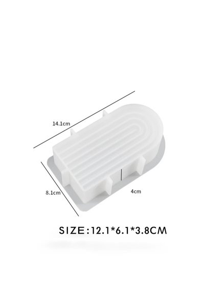 Choice White-1pc Rainbow Arch Candle Mold, Striped U-Shaped Silicone Mold, Ab...