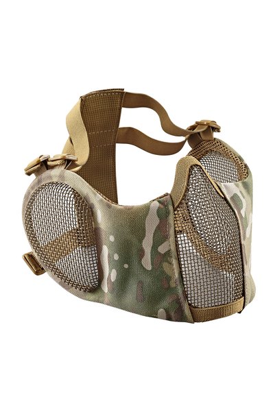 Choice CP Zlangsports Tactical Half Face Mask Foldable Metal Net Ear Protecti...