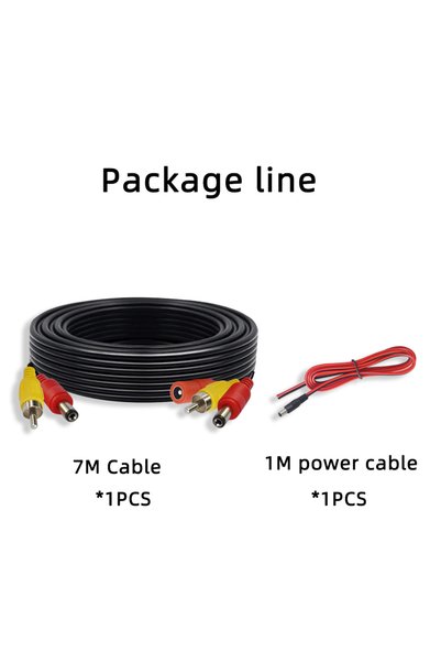 Choice طقم كابل بطول 7 أمتار - كابل فيديو AV RCA سهل التركيب لكاميرا الرؤية ا...