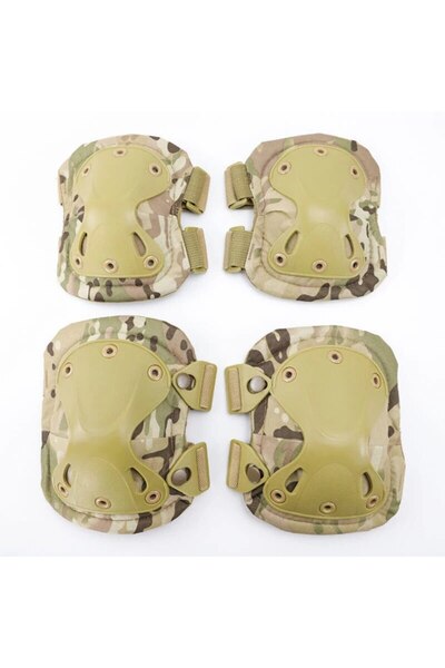 Choice 4cps-set Light camouflage Outdoor Tactical Protective Gear Set Of 4 Kn...