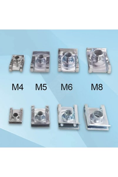 Choice1 مشابك سيارات على شكل حرف U من نوع M4، 10 قطع، بمقاسات M8 M6 M5 M4، وص...