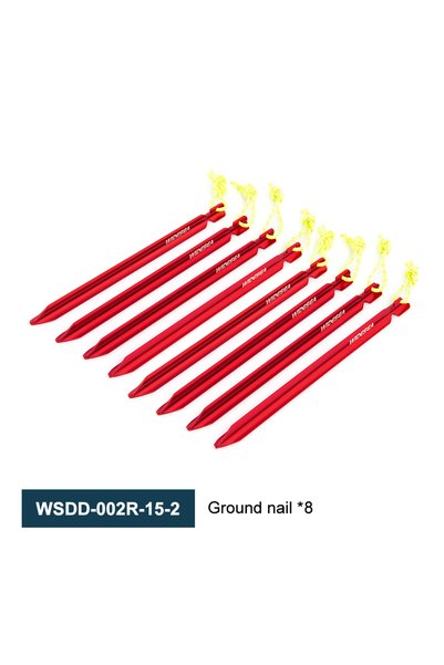 Widesea WSDD-002R-15-2 Camping 4pc/set Tent Pegs Stakes Nails for Hard Snow F...