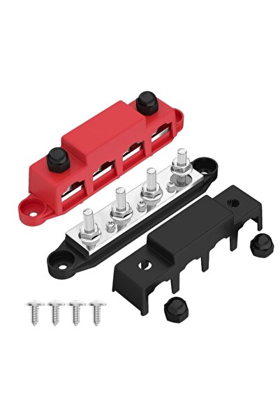 Choice1 قضيب توصيل أسود M8 PinXin 12V-48V 250A لتوزيع طاقة البطارية مع غطاء M...