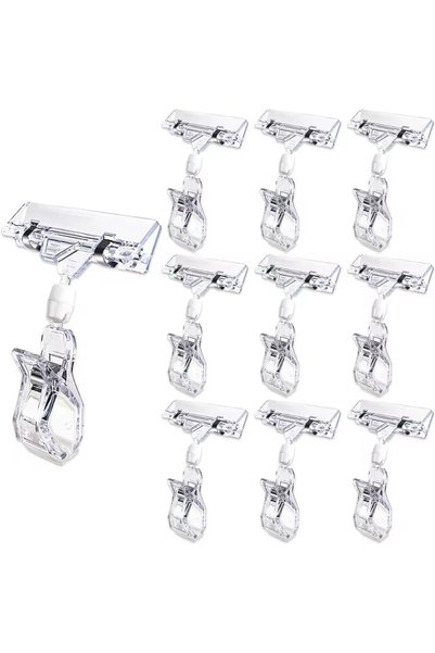 Choice1 10PCS 10/5PC Sign Clips for Retail Display Double Sided Sign Holder C...