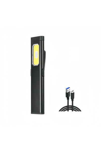 Choice Black New Portable Aluminum Alloy COB LED Flashlight with Magnetic Tai...
