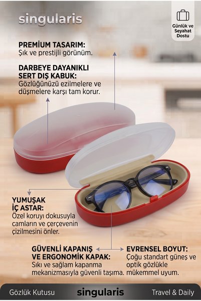 Singularis 1 Piece Sunglasses Case Set Stylish Design and Strong Protection S...