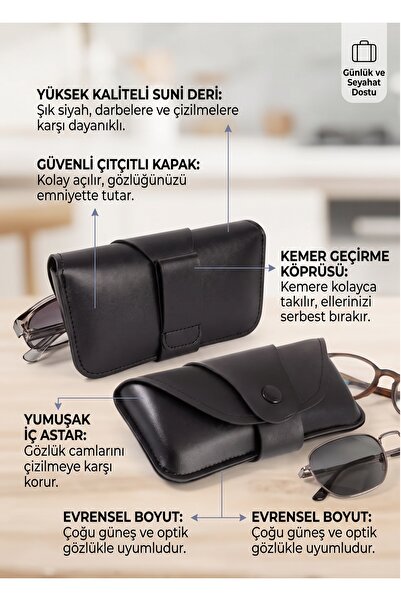 Singularis Leather Glasses Case Attached to the Belt