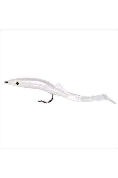 Choice 9 6pcs/lot Fishing Lure Fish Eel Lure white Blue Soft Baits with hook ...