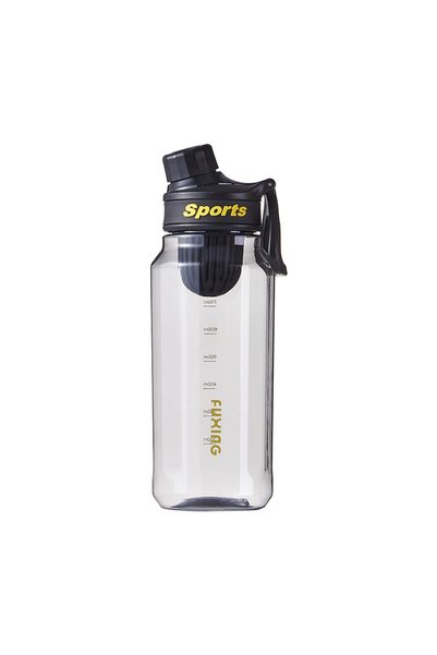 Choice1 750ml Black Fashion Sports Water Bottle with Scale Marker Large Capac...