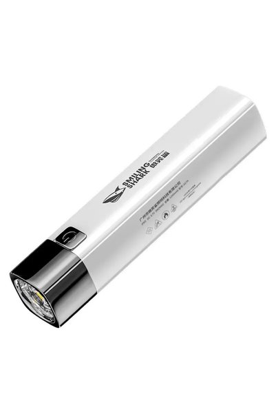 Choice مصباح يدوي LED فائق السطوع قابل لإعادة الشحن عبر USB باللون الأبيض وبط...