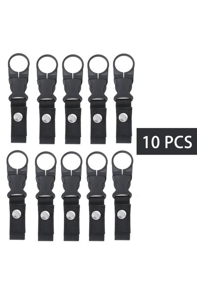 Choice حامل زجاجة ماء من نسيج BK-10PCS، مشبك تسلق، خطافات تعليق حقيبة الظهر، ...