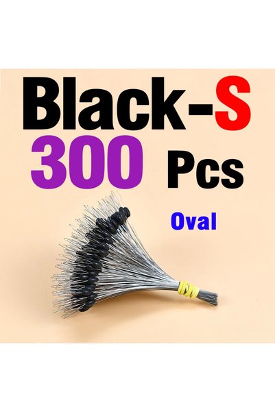 Choice أسود بيضاوي S MNFT 300 قطعة/حزمة من خيط صيد السيليكون سدادات الفاصوليا...