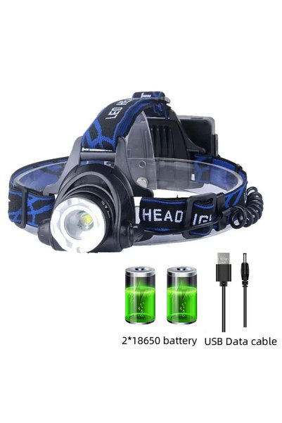 Choice 2x18650 2000MAH BALDR Powerful LED Headlamp USB Rechargeable Zoomable ...