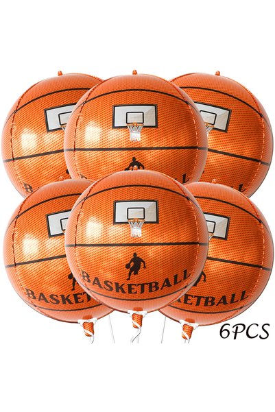 Choice As Picture 6pcs 6Pcs Basketball Balloons Helium Foil Balloons for Coll...