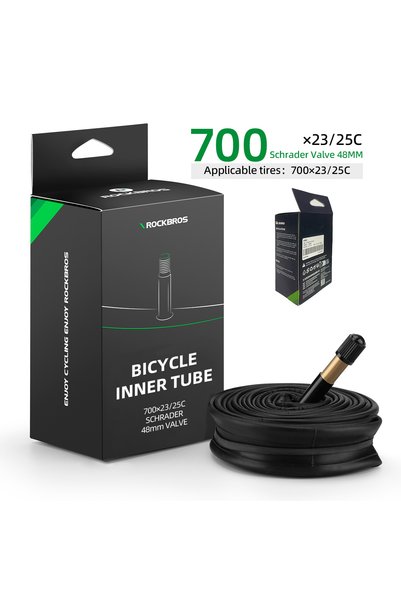 ROCKBROS 700x23-25C AV 48mm Bicycle Inner Tube 700C Road Bike Tube 700*23C 25...