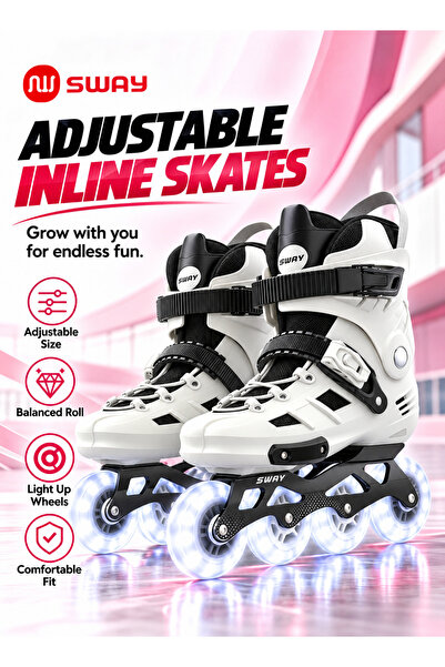 Generic Inline Skates for Kids Roller Skate Shoes Adjustable Size for Childre...
