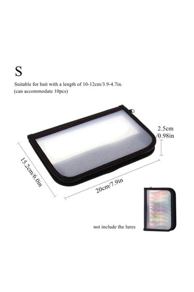 Choice A1 1x Portable Plastic Clear Visual Lure Hooks Storage Bag With Double...