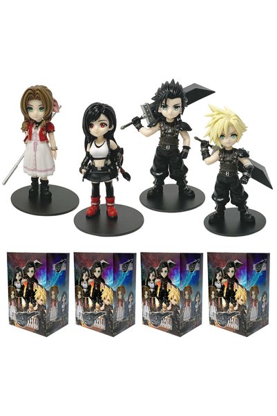 Choice9 Bandai 4PCS With Box Anime Final Figure Model 11-12CM Fantasy VII Ani...