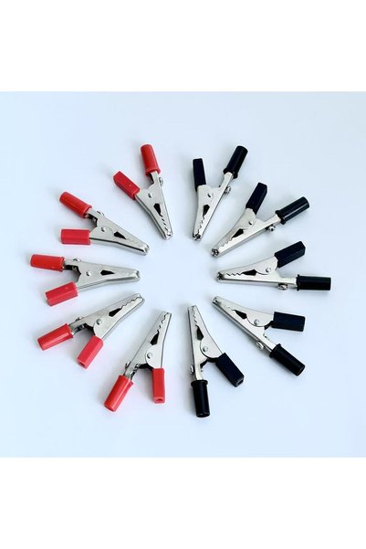 Choice5 Black 5pcs Red 5pcs 10 Pieces Alligator Clips Test Clips, Electronic ...
