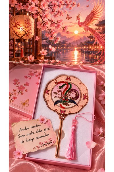 Home Japon Vintage El Aynası – Sakura Çiçekli Estetik Hediyelik Ayna