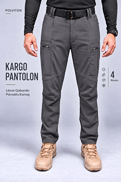 Polviton Men's Cargo Pants Tactical Side Pocketed