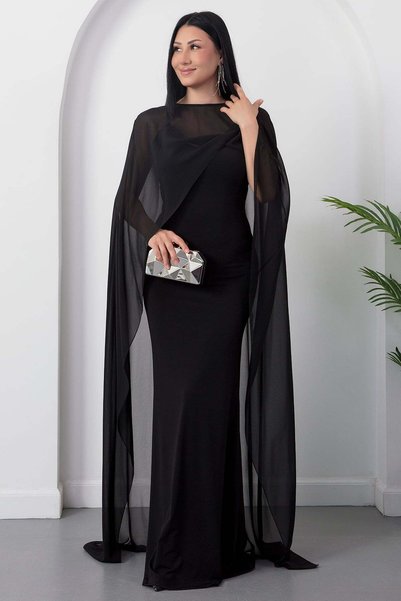 PULLIMM Rochie Sandy cu guler înalt și bretele tip șal K-251698