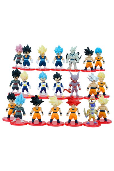 Choice Bandai 21pcs A 21pcs/lot Dragon Ball Mini Figure Super Saiyan Goku Veg...