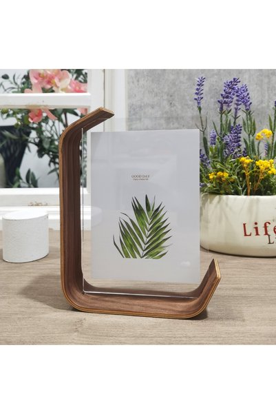 Choice8 إطار صور خشبي عائم على شكل حرف L مقاس 10×15 سم (4×6 بوصة) من خشب الجو...