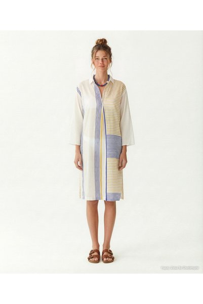 Yargıcı Relaxed Fit 3/4 Sleeve Dress