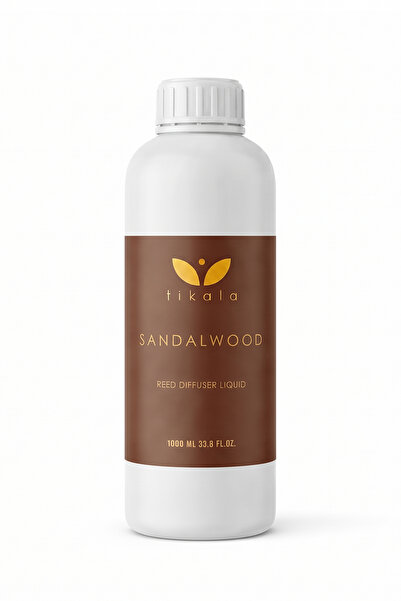 tikala Bambu Çubuklu Oda Kokusu Kristal Yenileme Likiti Sandal Wood - 1000 ML | Refill - Yedek
