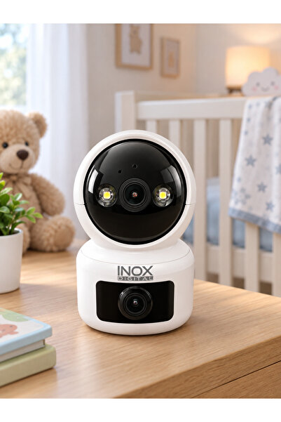 3+3 Megapiksel 1080P Full Hd Wi-Fi Çift Lensli Gece Görüşlü Bebek Kamerası