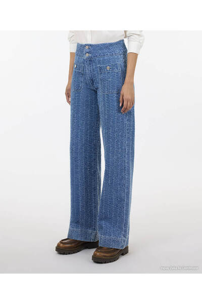Yargıcı Cotton Denim Wide Regular Waist Pants